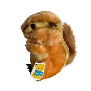 Vintage Dakin Plush Bean Bag Stuffed Animal Chipmunk 1982 DAKIN Korea With Tags